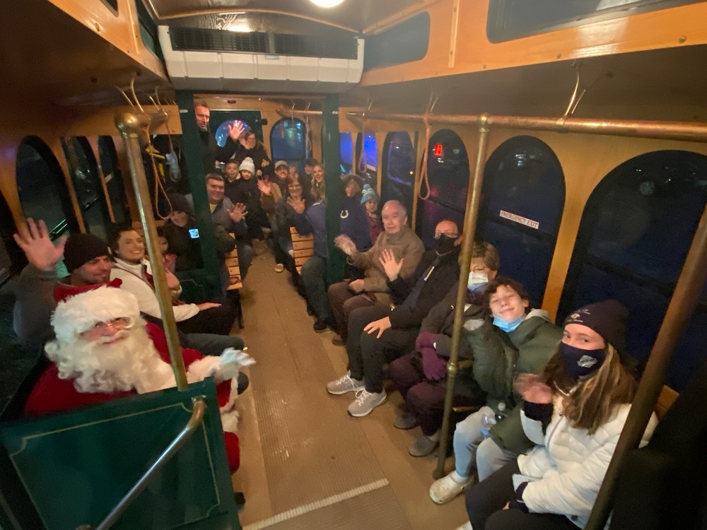 Holiday Trolley in Carmel Indiana