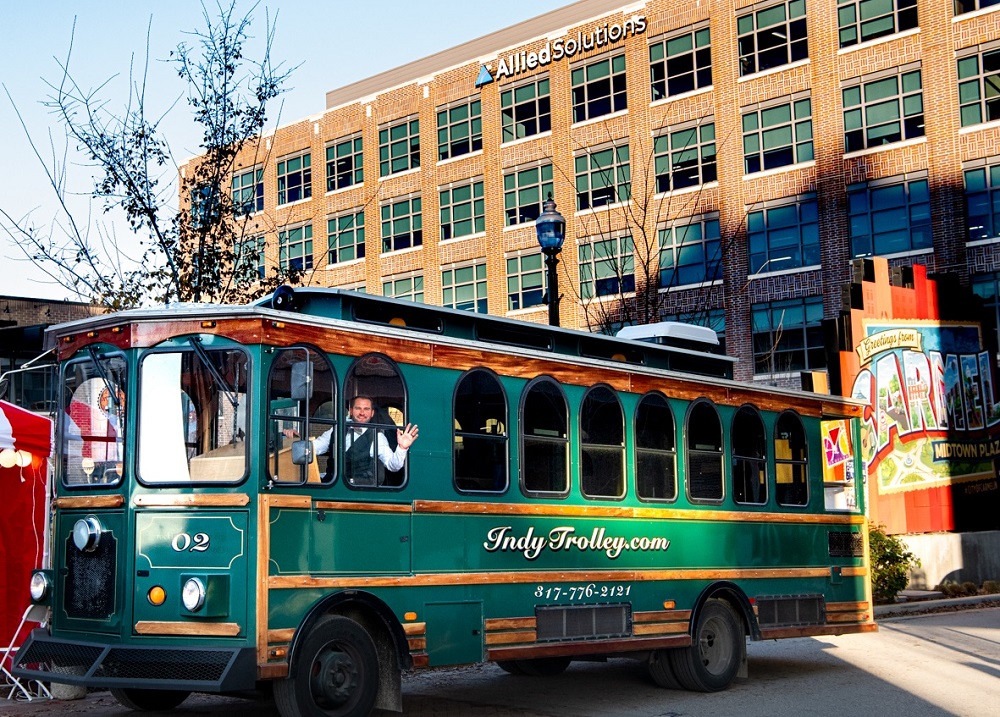 Holiday Trolley in Carmel Indiana
