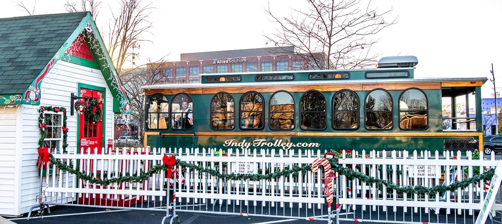 Holiday Trolley in Carmel Indiana