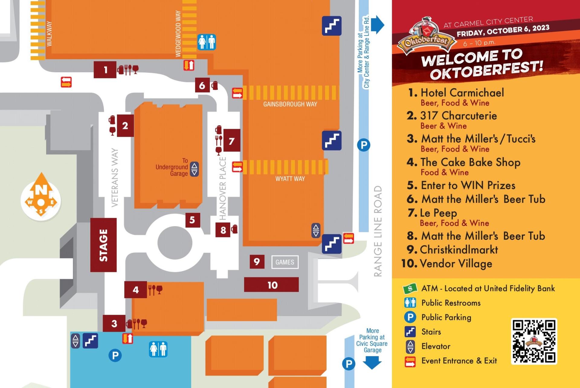 Carmel Oktoberfest map 2023