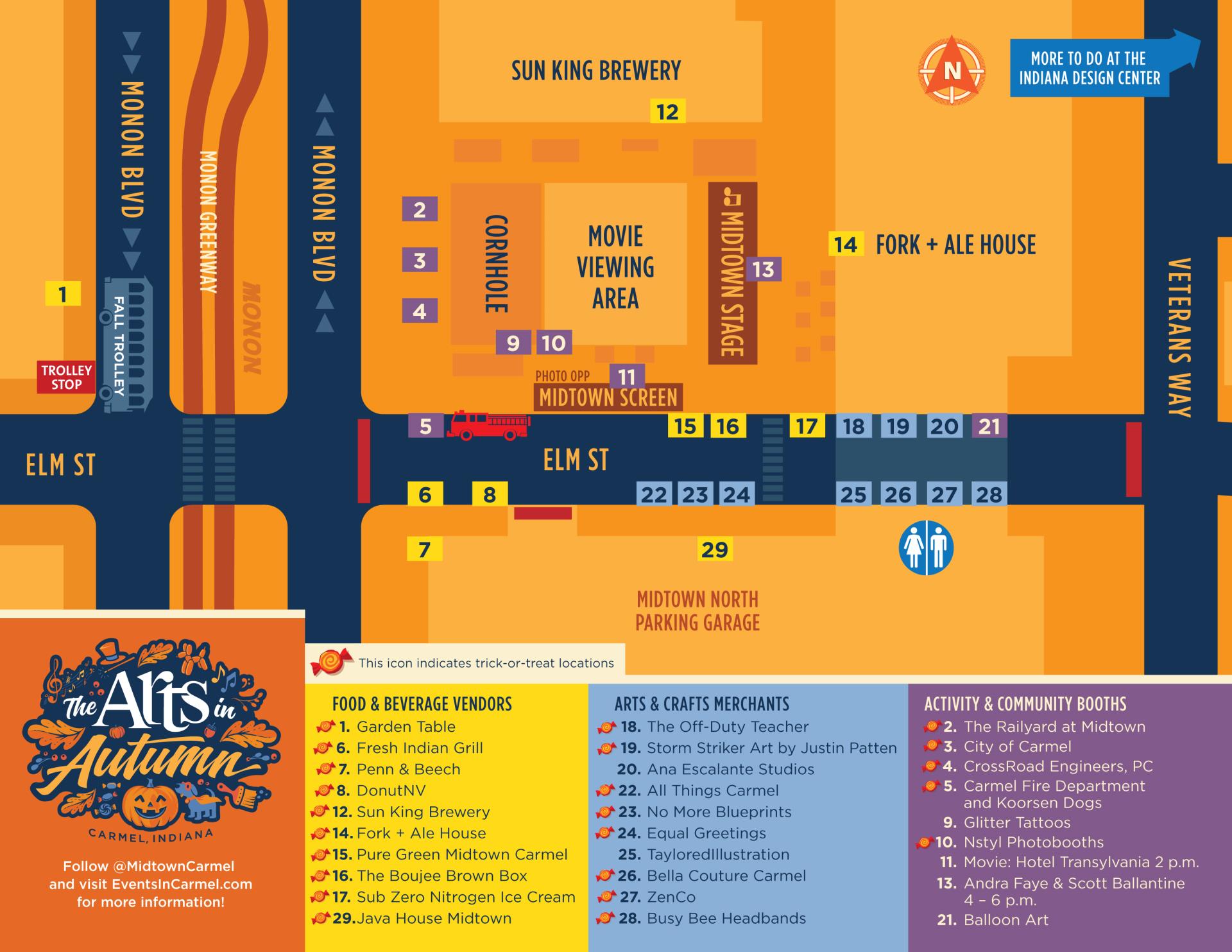 Arts in Autumn Carmel Midtown Plaza Event Map 2023