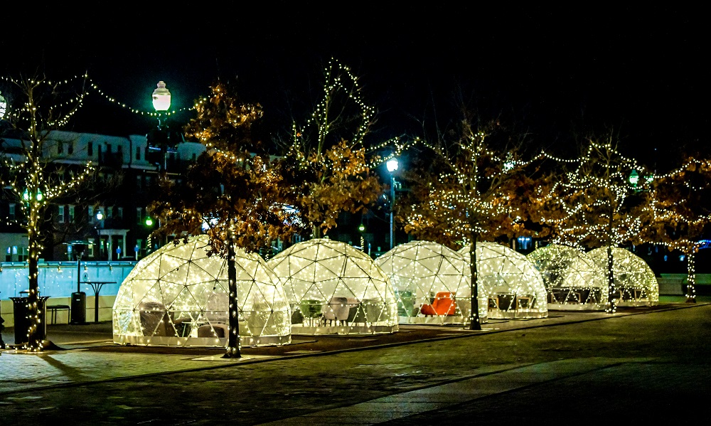 Festival of Ice Igloos Holiday Carmel Indiana