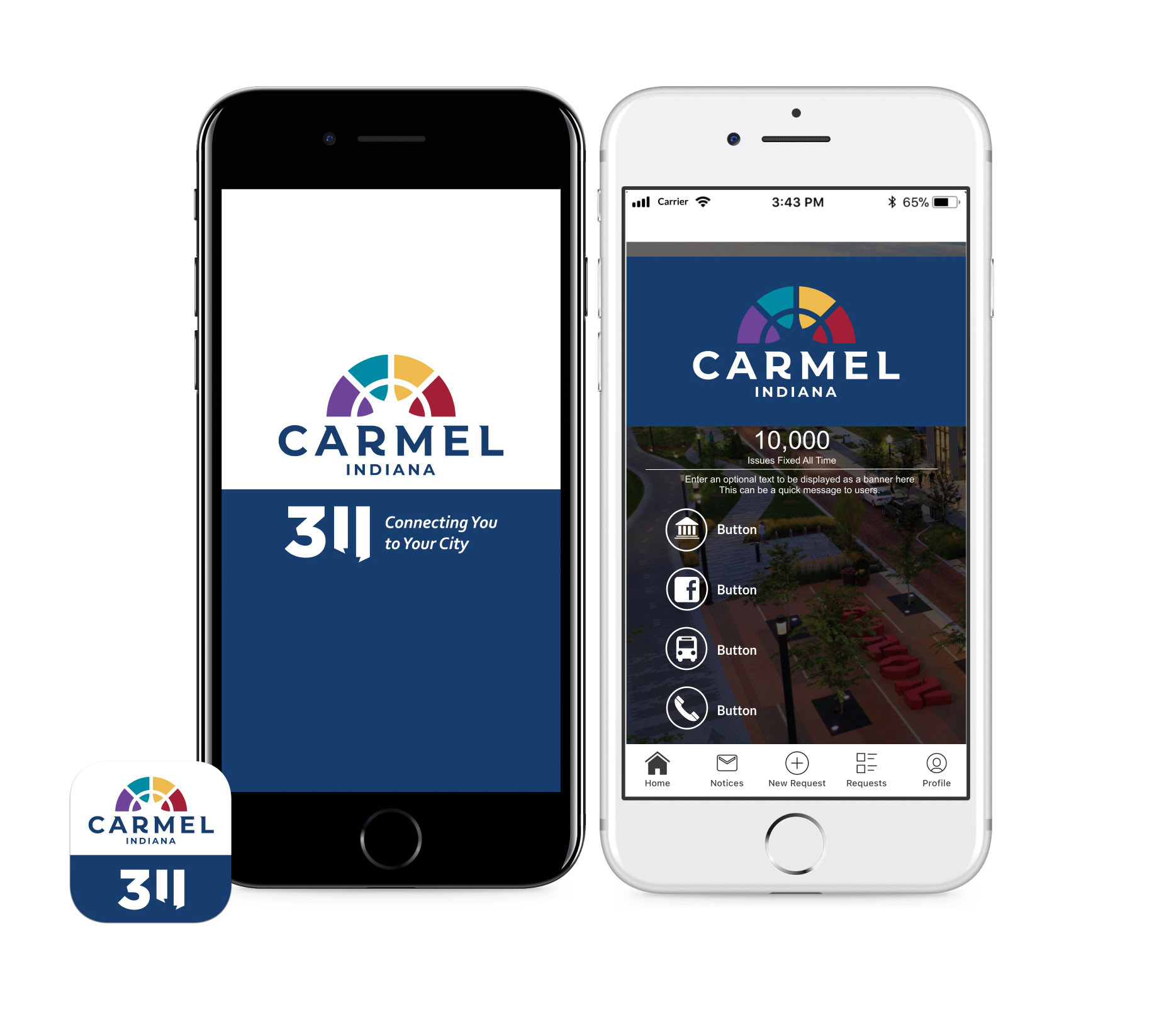 Carmel 311 - App Mockup