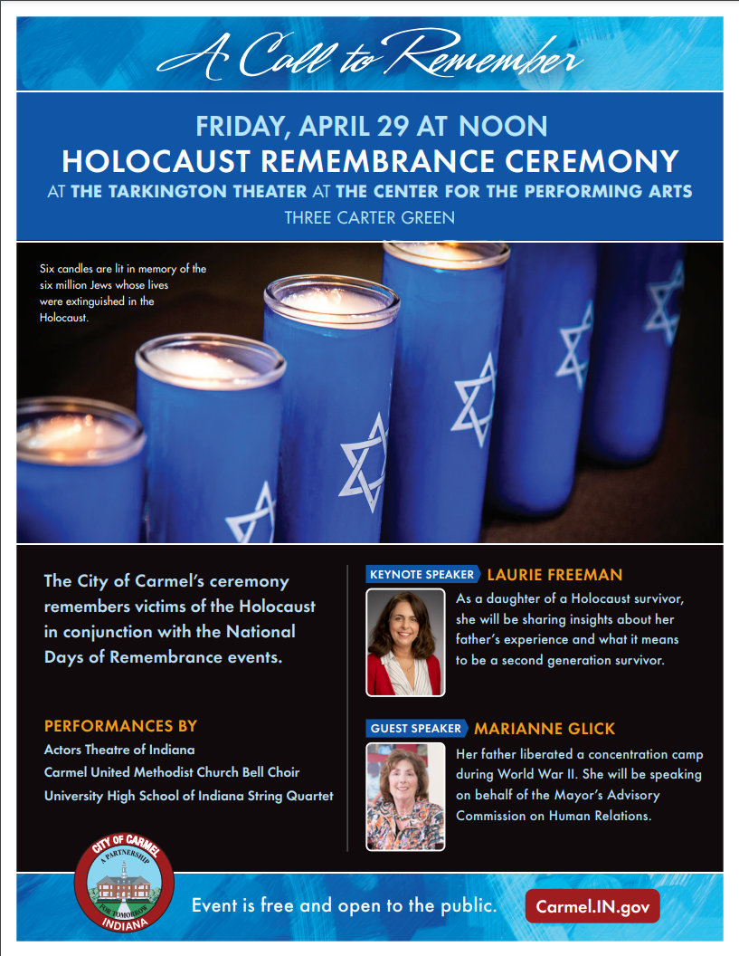 2022 Holocaust Ceremony Flyer